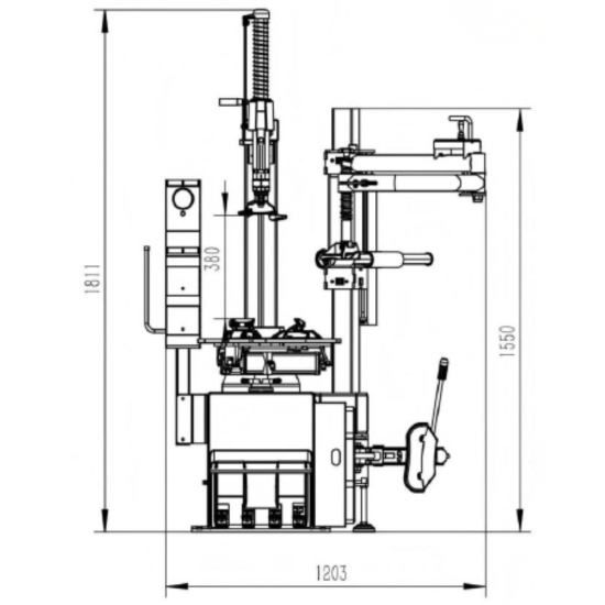 Montażownica do opon automatyczna ProfiMont 1026-2 PRO + ramię pomocnicze